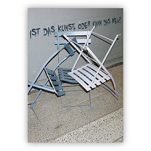 Humorvolle Zeitgeist Karte: Ist das Kunst oder kann das weg? • hochwertige 1a Grusskarte mit Umschlag für liebe Grüsse von Kartenkaufrausch