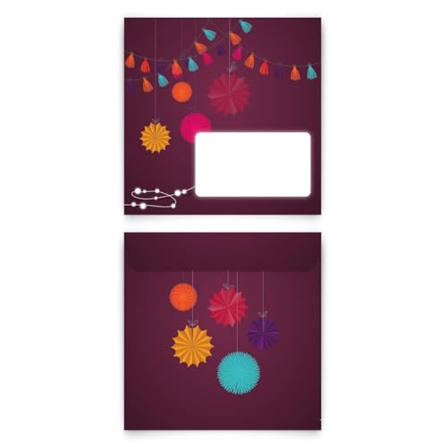 10 x Briefumschläge Briefumschlag Quadrat 155x155mm (für 148x148mm Karten) Selbstklebestreifen ohne Fenster Kuvert Umschlag - Girlande von Kartenmachen.de