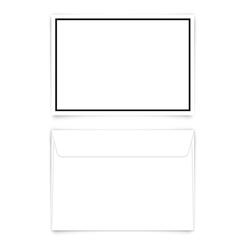 40 x Trauer Briefumschläge Briefumschlag DIN C6 (für A6 Karten) Selbstklebestreifen ohne Fenster Kuvert Umschlag, Innen weiß von Kartenmachen.de