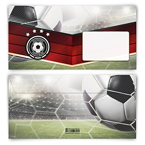 Briefumschläge (10 Stück) DIN Lang - Deutschland Fußball - Kuvert Umschlag von Kartenmachen.de