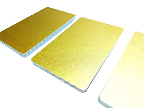 100 Premium Plastikkarten/PVC Karten Gold, Varianten von 5-500 Stück, Rohlinge, blanko, Kartendrucker, NEU! (100) von Kartenstudio