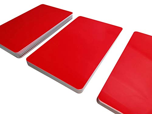100 Premium Plastikkarten/PVC Karten Rot, 5-500 Stück, Rohlinge, blanko, Kartendrucker, NEU! (100) von Kartenstudio