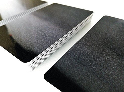 100 Premium Plastikkarten/PVC Karten Schwarz Metallic, 5-500 Stück, Rohlinge, blanko, Kartendrucker, NEU! (100) von Kartenstudio