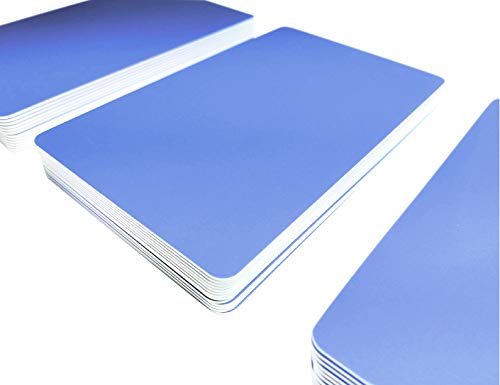 5 Plastikkarten | PVC Karten | Wählen Sie aus 20 unterschiedlichen Farben | blanko | NEU! (Blau) von Kartenstudio