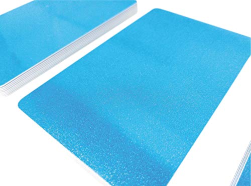 5 Plastikkarten | PVC Karten | Wählen Sie aus 20 unterschiedlichen Farben | blanko | NEU! (Blau Metallic) von Kartenstudio