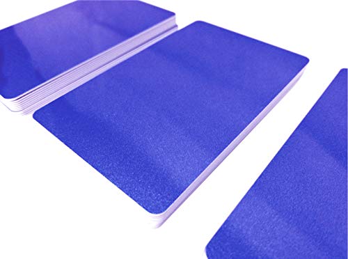 5 Plastikkarten | PVC Karten | Wählen Sie aus 20 unterschiedlichen Farben | blanko | NEU! (Dunkelblau Metallic) von Kartenstudio