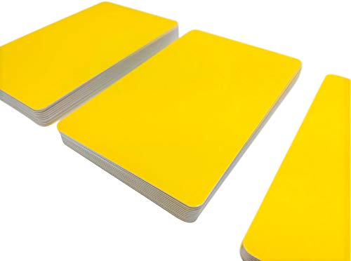 5 Plastikkarten | PVC Karten | Wählen Sie aus 20 unterschiedlichen Farben | blanko | NEU! (Gelb) von Kartenstudio