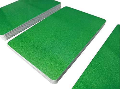 5 Plastikkarten | PVC Karten | Wählen Sie aus 20 unterschiedlichen Farben | blanko | NEU! (Grün Metallic) von Kartenstudio