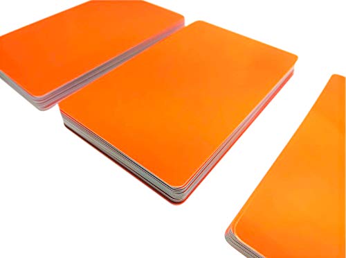 5 Plastikkarten | PVC Karten | Wählen Sie aus 20 unterschiedlichen Farben | blanko | NEU! (Orange) von Kartenstudio