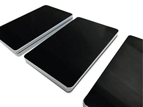 5 Plastikkarten | PVC Karten | Wählen Sie aus 20 unterschiedlichen Farben | blanko | NEU! (Schwarz) von Kartenstudio