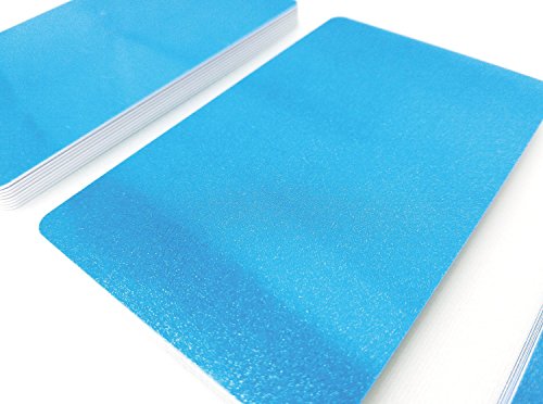 50 Premium Plastikkarten/PVC Karten Blau Metallic, 5-500 Stück, Rohlinge, blanko, Kartendrucker, NEU! (50) von Kartenstudio