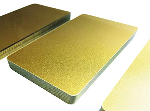 Plastikkarten Gold Weich | Premium Qualität aus Deutschland | Wahlweise zwischen 1-100 Stück | Lebensmittelecht | EC-Kartenformat | Blanko PVC Karten | NEU! von Kartenstudio
