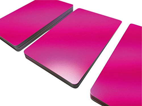 Plastikkarten Pink Matt | Premium Qualität aus Deutschland | Wahlweise zwischen 1-100 Stück | Lebensmittelecht | EC-Kartenformat | Blanko PVC Karten | NEU! von Kartenstudio