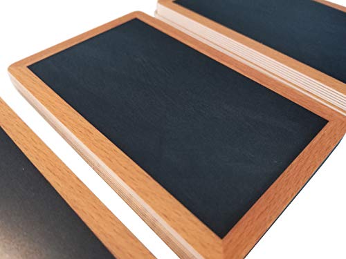 Plastikkarten Premium Qualität aus Deutschland im HOLZ-SCHIEFER Design für Etiketten & Preisauszeichnung | Wahlweise zwischen 1-100 Stück | EC-Kartenformat | Blanko PVC Karten | NEU! von Kartenstudio