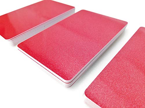 Plastikkarten Rot Metallic | Premium Qualität aus Deutschland | Wahlweise zwischen 1-100 Stück | Lebensmittelecht | EC-Kartenformat | Blanko PVC Karten | NEU! von Kartenstudio
