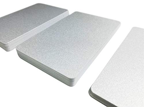 Plastikkarten Silber | Premium Qualität aus Deutschland | Wahlweise zwischen 5-500 Stück | Lebensmittelecht | EC-Kartenformat | Blanko PVC Karten | NEU! von Kartenstudio