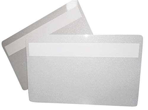 Plastikkarten WEISS METALLIC mit Unterschriftfeld | 1-100 Stück | Blanko Rohlinge | NEU! (100) von Kartenstudio