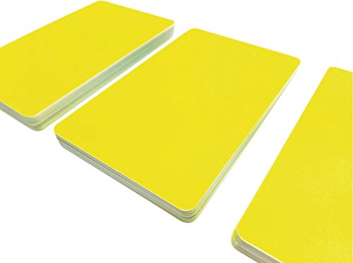 Premium Plastikkarten | PVC Karten GELB LEUCHTEND | 1-100 Stück | Blanko Rohlinge | NEU! (10) von Kartenstudio