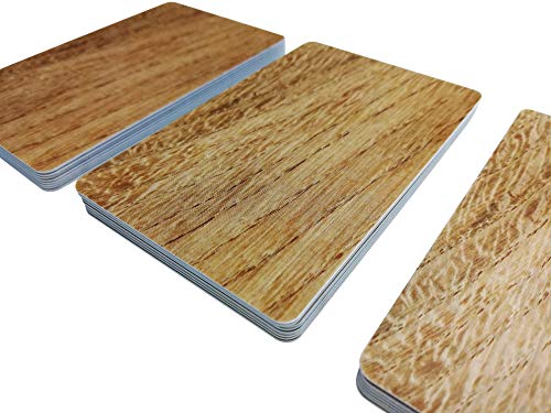 Premium Plastikkarten | PVC Karten HOLZ OPTIK | 1-100 Stück | Blanko Rohlinge | NEU! (5) von Kartenstudio