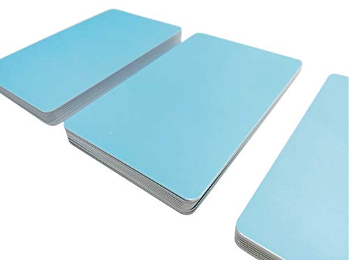 Premium Plastikkarten | PVC Karten Hellblau | 5-500 Stück | blanko, Kartendrucker, NEU! (10) von Kartenstudio