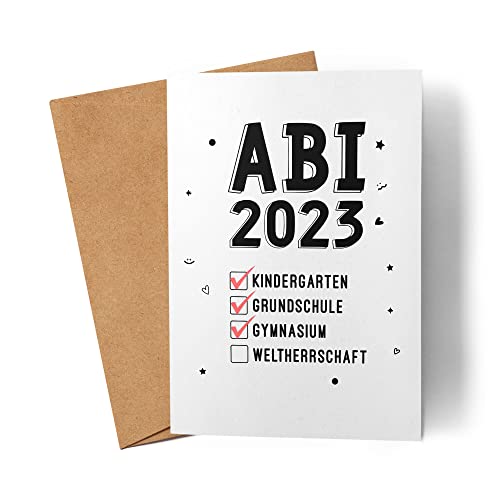 Abitur 2023 Weltherrschaft Karte Abitur Abi Abiprüfung Geschenkidee von Kartentraumland