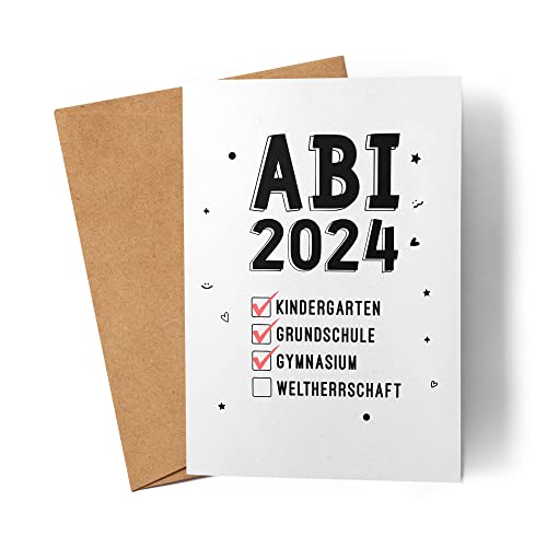 Abitur 2024 Weltherrschaft Karte Abitur Abi Abiprüfung Geschenkidee von Kartentraumland