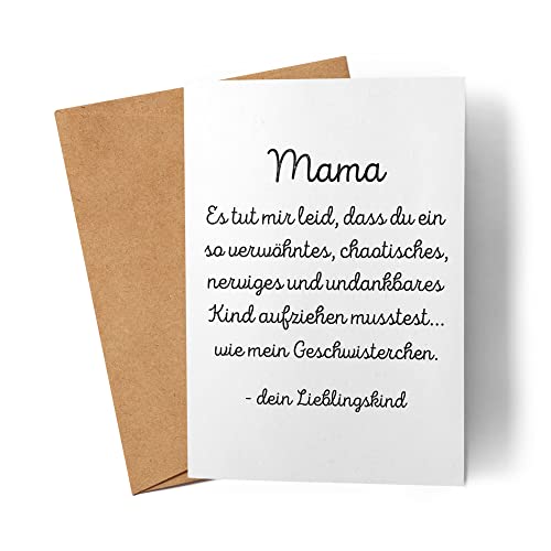 Mama tut mir leid Karte Witzig Sarkasmus Pubertät Verwöhntes Kind Muttertag Muttertagskarte Geburtstagskarte Mama tut mir leid Karte Witzig Sarkasmus Pubertät Verwöhntes Kind Muttertag Muttertagskarte Geburtstagskarte von Kartentraumland