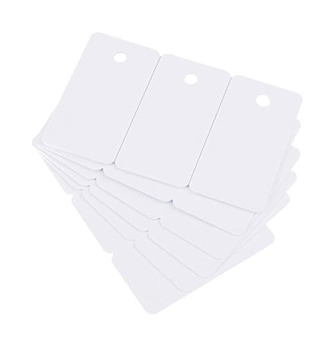 Karteo® Blanko Plastikkarten perforiert und in drei Teile brechbar mit Stanzung Loch Lochung für Schlüsselring und Ketten von Karteo