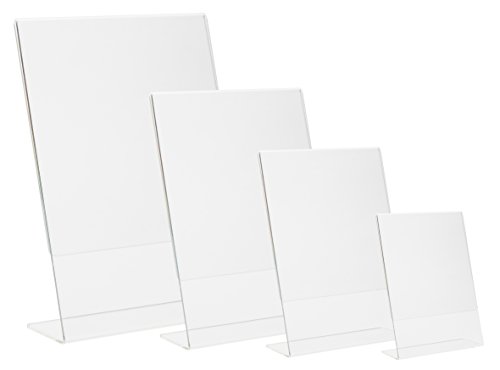 Karteo® L-Form Werbeaufsteller | L-Aufsteller | Info Ständer | Tischschild hochkant vertikal | Tischaufsteller a5 | Sichtfläche einseitig | Maße: 158 x 225 mm von Karteo