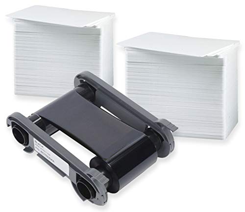 Karteo Evolis Primacy Zenius Farbband schwarz [ RCT023NAA ] | Paket mit 200 Plastikkarten von Karteo