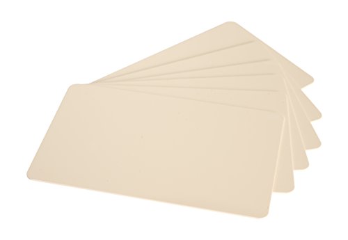 Karteo Plastikkarten blanko beige [10 Stück] Blankokarten im EC-Kartenformat für Ausweise Dienstausweise EC- und Bankkarten Gesundheitskarten von Karteo