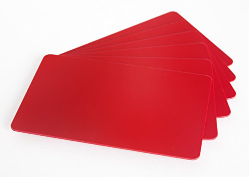 Karteo Plastikkarten blanko rot [10 Stück] Blankokarten im EC-Kartenformat für Ausweise Dienstausweise EC- und Bankkarten Gesundheitskarten von Karteo