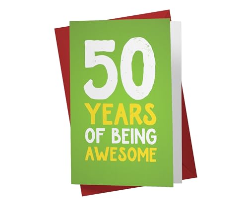 Karto Lustige Geburtstagskarte zum 50. Geburtstag für Männer und Frauen, groß, 14 x 21,6 cm, 50 Jahre alte Grußkarte – tolle Karto Lustige Geburtstagskarte zum 50. Geburtstag für Männer und Frauen, groß, 14 x 21,6 cm, 50 Jahre alte Grußkarte – tolle von Karto