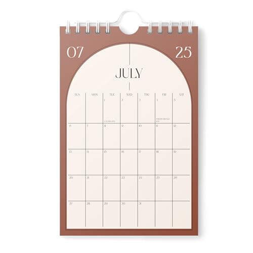 Karto Mini-Wandkalender 2025–2026, vertikal, 15,2 x 22,9 cm, Juli 2025 bis Dezember 2026, klein, vielseitig und einfach zu planen, mit dem Aesthetic Desk Monatskalender, Boho-Farbe Karto Mini-Wandkalender 2025–2026, vertikal, 15,2 x 22,9 cm, Juli 2025 bis Dezember 2026, klein, vielseitig und einfach zu planen, mit dem Aesthetic Desk Monatskalender, Boho-Farbe von Karto