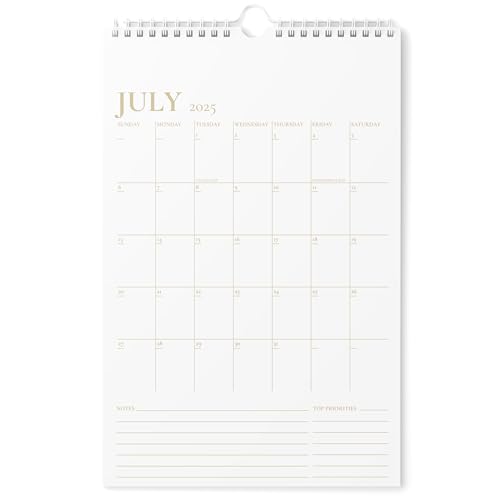 Karto Wandkalender 2025-2026 - Vertikal 27,9 x 43,2 cm Juli 2025 bis Dezember 2026 - Steigern Sie Ihre Produktivität und einfache Planung mit dem ästhetischen Monatskalender - Golden von Karto