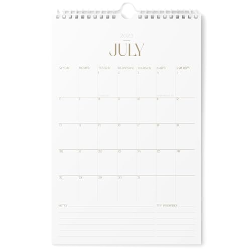 Karto Wandkalender 2025-2026 - Vertikal 27,9 x 43,2 cm Juli 2025 bis Dezember 2026 - Steigern Sie Ihre Produktivität und einfache Planung mit dem ästhetischen Monatskalender - Goldy von Karto