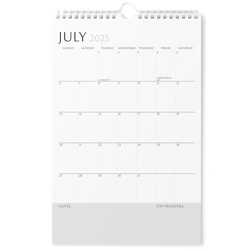 Karto Wandkalender 2025–2026 – Vertikal 27,9 x 43,2 cm Juli 2025 bis Dezember 2026 – Steigern Sie Ihre Produktivität und einfache Planung mit dem ästhetischen Monatskalender – Grauer Boden von Karto