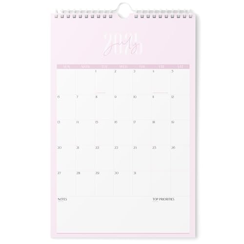 Karto Wandkalender 2025-2026 - Vertikal 27,9 x 43,2 cm Juli 2025 bis Dezember 2026 - Steigern Sie Ihre Produktivität und einfache Planung mit dem ästhetischen Monatskalender - Modern Pink von Karto