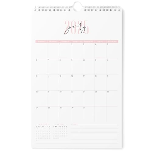 Karto Wandkalender 2025–2026 – Vertikal 27,9 x 43,2 cm Juli 2025 bis Dezember 2026 – Steigern Sie Ihre Produktivität und einfache Planung mit dem ästhetischen Monatskalender – Zwei Schriftarten rosa von Karto