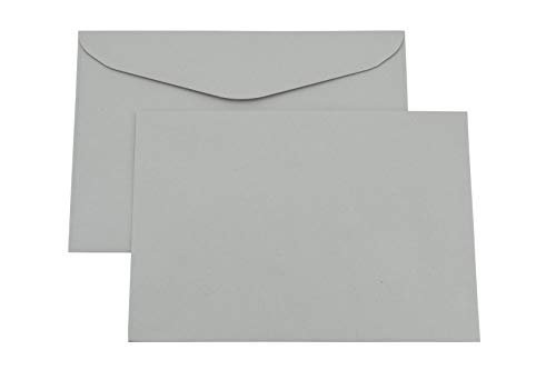 1000x Breifumschläge gummiert (grau, B6-125x176mm ohne Fenster) von Karton-billiger