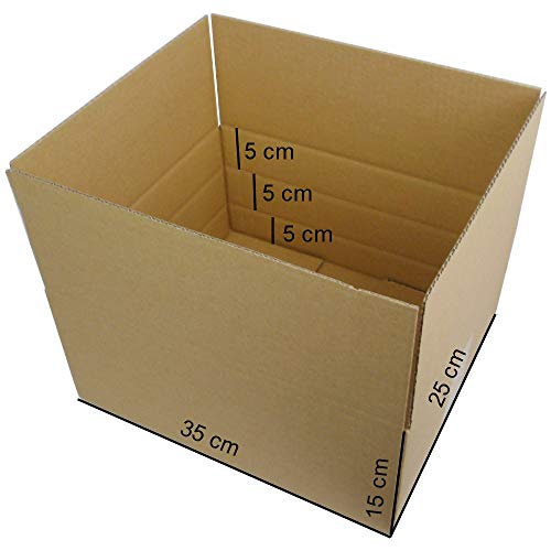 100 Stück Faltkartons Versandkartons optimiert für den Warenversand Kartonversand Aussenmaß: 350x250x150 mm von Kartondealer