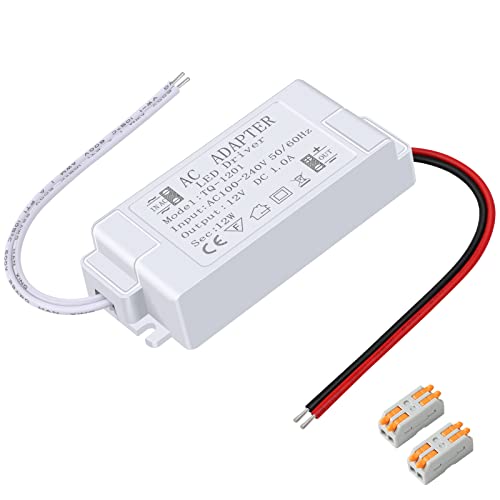 Karyoosi LED Trafo 230V auf 12V, LED Transformator 12W 1A, LED-Treiber Netzteil, kein LED-Flimmern, kein Transformator-Rauschen für MR16 GU5.3 MR11 G4 Glühbirnen en LED Strip von Karyoosi