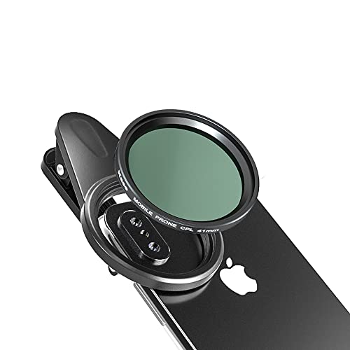 Kase 41 mm magnetischer CPL-Filter für iPhone, Handy-Kameraobjektiv, runder Polarisationsfilter mit Clip für iPhone 13, 12, 11, 8, 7 XR X XS, Samsung Xiaomi OnePlus von Kase