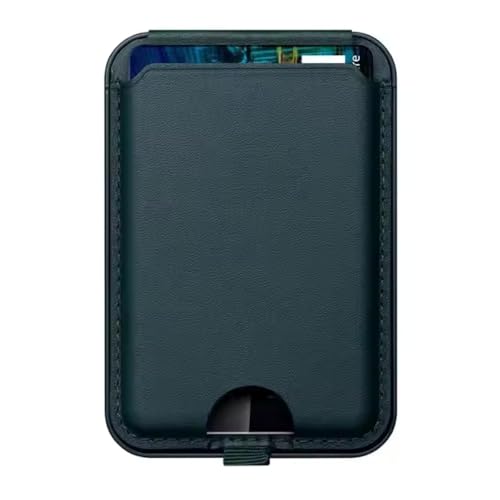 MagSafe Handy Wallet aus Veganem Leder – Magnetische Kartenhalter Brieftasche für iPhone 16, 15, 14, 13, 12 / Pro/Pro Max/Plus – Platz für bis zu 3 Karten (Grün) von Kase