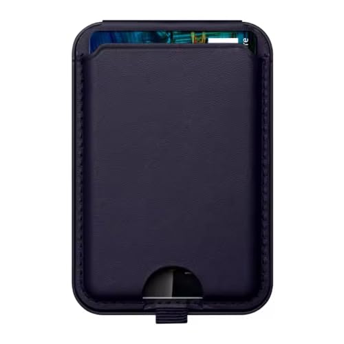 MagSafe Handy Wallet aus Veganem Leder – Magnetische Kartenhalter Brieftasche für iPhone 16, 15, 14, 13, 12 / Pro/Pro Max/Plus – Platz für bis zu 3 Karten (Lila) von Kase
