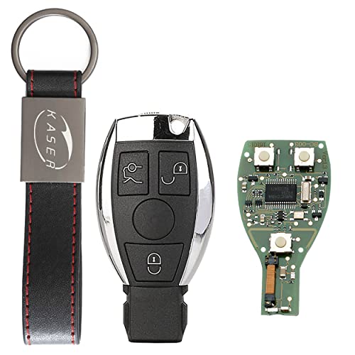 KASER Schlüssel Fernbedienung 3 Tasten mit Elektronische kompatibel für Mercedes Classe A C E CLA GLA GLK 433MHz mit zu Codierendem Transponder von Kaser