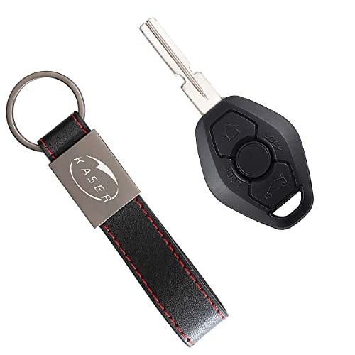 KASER Schlüssel Gehäuse Fernbedienung für BMW Autoschlüssel Funkschlüssel 2 Tasten Series 1 2 3 Z3 Z4 X3 X5 M5 325i E38 E39 E46 (HU58 Blade) von Kaser