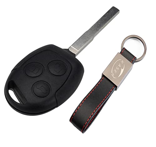 KASER Schlüssel Gehäuse Fernbedienung für Ford Autoschlüssel Funkschlüssel Mondeo Fusion Focus Fiesta C-Max (HU101 Blade) von Kaser
