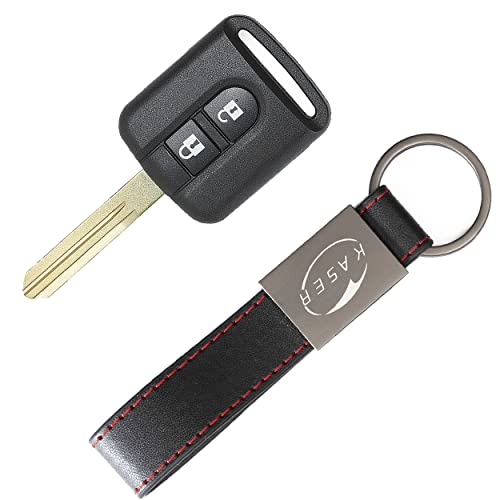 KASER Schlüssel Gehäuse Fernbedienung für Nissan Autoschlüssel Funkschlüssel 2 Tasten Qashqai Micra Navara Almera X-Trail Juke von Kaser