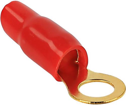 Kash 24K029 Ringkabelschuh Querschnitt (max.)=6mm² Loch-Ø=8mm Teilisoliert Rot von Kash